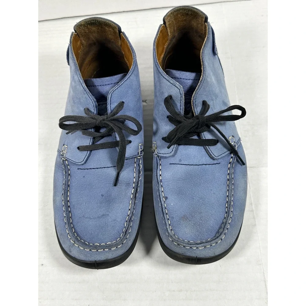Woodland Blue Nubuck Leather‎ Chukka Boots Mens EU 42 Moc Toe Lace Up Casual